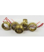 Six Brass Napkin Rings - $264.99 MXN