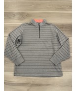 Footjoy Pullover Men Gray Striped 1/2 Zip Golf Sweater Size XL - $29.69