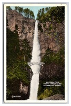 Multnomah Falls w Footbridge Columbia River Oregon OR WB Postcard O17 - £2.33 GBP
