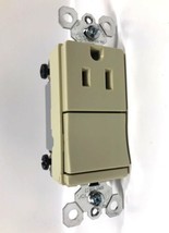 P&amp;S TM818-ICC6 Decorator 1 SP Switch + Outlet 15A Ea. 120VAC , Ivory - 6 Pack - £23.31 GBP