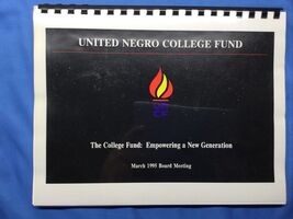 UNCF United Negro College Fund 1995 BOARD MEETING ORIGINAL PRESENTATION - $98.97