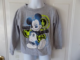 Disney's Mickey Mouse "Mouse In The House" Gray Long Sleeve T-SHIRT Size 4T Euc - $14.60