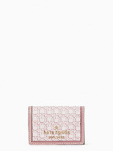 Kate Spade Spade Link Micro Trifold Wallet Pink Pattern - $49.49