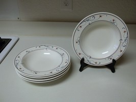 Mikasa Annette ~ Set of 5 Rimmed Bowls ~ 9 1/4 Inch - $40.05