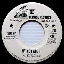 Don Ho - My God and I / What Do I Need To Be Me [7&quot; 45 rpm Promo] - £6.37 GBP