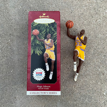 Hallmark 1997 Magic Johnson L.A. Lakers NBA Basketball Ornament w/ Fleer Card - £7.72 GBP