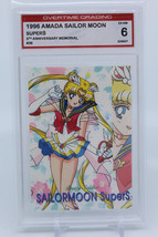 1996 Amada Sailor Moon Overtime Graded 6 Super S 5th Anniversary Memoria... - £56.68 GBP