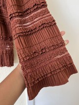 ByTiMo Elegant Lace Blouse Boho Ruffle Round Neck  Belle Sleeve Top Medium - £56.47 GBP