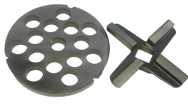 *COMBO* #32 x 1/2&quot; (12 mm) Meat Grinder Plate and HEAVY DUTY KNIFE *Stai... - £45.09 GBP