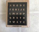Alphabet reverse print RUBBER STAMP 2005 stampin up wood mounted block - $16.12