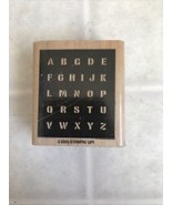 Alphabet reverse print RUBBER STAMP 2005 stampin up wood mounted block - $16.12