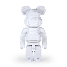 Bearbrick (White) Brick Sculpture (JEKCA Lego Bricks) DIY Kit - £68.96 GBP