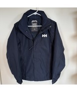 Helly Hansen Men&#39;s Size S Helly Tech Hooded Rain Jacket Navy Blue EUC Re... - $1,811.68 MXN