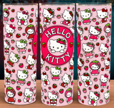 Hello Kitty Strawberry Pink Coffee Cup Tumbler - £14.87 GBP