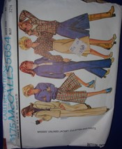 McCall’s Misses Unlined Jacket Culottes &amp; Pants Size 10 #5654  - $5.99