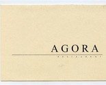 Agora Restaurant Special Dinner Menu  - $15.84