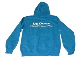 USTA NorCal California 2023 Hoodie Blue Gildan Heavy Blend Size Small NWOT image 5