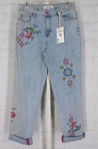 Charlie B Cross Stitch Floral Jeans Beach Blue Nwt 4 8 - £76.03 GBP