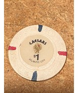 Caesars Atlantic City $1 Casino Chip *Pre-Owned w/Wear* DTC - €6,88 EUR