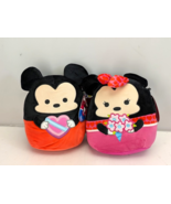 Disney Squishmallows Plush Valentines Day Mickey and Minnie Mouse Gift S... - $39.59