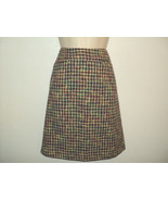 Jade Melody Tam Skirt Size 8 Cotton/Poly Tweed Brown Checker Red, Green,... - £6.65 GBP