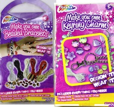 Grafix Kids Make Your Own - Beaded Bracelets Kit Or Keyring Charm Kit New - £5.11 GBP