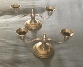 Vtg El Sil Co Elgin Silversmith Sterling Silver Candlestick Candelabra Home Deco - £119.20 GBP