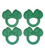 Minnie Mouse Themed Green Napkin Ring Holders Set Of 4 Made In USA PR4808 - $4.99
