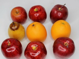 Vintage Artificial Faux Fake Realistic Fruit Red Delicious Apples Pears Oranges - £7.58 GBP