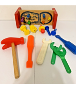 Vintage Wooden Playskool Cobblers Bench 5 Wood Pegs &amp; Misc Items - $24.74 CAD