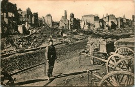 WW1 Malancourt France Ruins After Bombing Bombardment UNP 1916 Postcard - £8.57 GBP