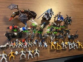 Lot Of Dragons And Knights-Britains Deetail Medieval Knights 1971 toy so... - $49.50