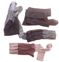 4 Pair Tights for Wearing Doll Crafts or Gardening Gray Black Fits Medium - £14.03 GBP