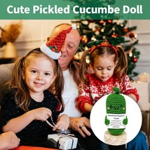Handmade Emotional Support Pickled Cucumber Gift Cute Crochet Christmas Pickle K - £16.37 GBP