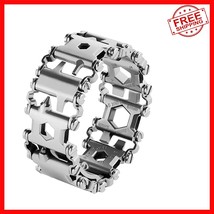 29-in-1 Stainless Steel Multitool Bracelet for Adventurous Men - 22cm Ad... - $42.67