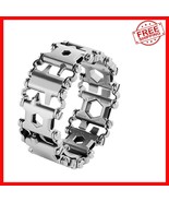 29-in-1 Stainless Steel Multitool Bracelet for Adventurous Men - 22cm Ad... - $784.69 MXN