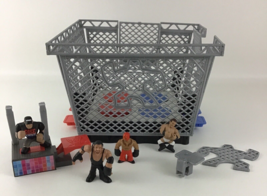 WWE Rumblers Playset Blast &amp; Bash Battle Ring Mini 4 Figures Lot 2010 Mattel - £47.32 GBP