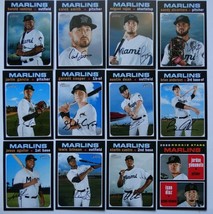 2020 Topps Heritage Miami Marlins Base Team Set of 12 Baseball Cards - £1.76 GBP