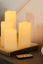 Home Reflections SET OF THREE  Indoor/Outdoor Candle Garden with Remote ... - £23.05 GBP