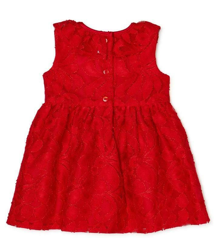 Wonder Nation Toddler Girls Lace Dress & Velvet Shrug Red/Black Size 5T/NP5 Item image 3