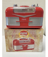 Vintage Coca-Cola Red/Silver Radio - £81.08 GBP