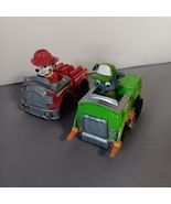 Paw patrol toy&#39;s fire truck Marshall &amp; Rocky&#39;s recycle truck Nickelodeon  - $275.55 MXN