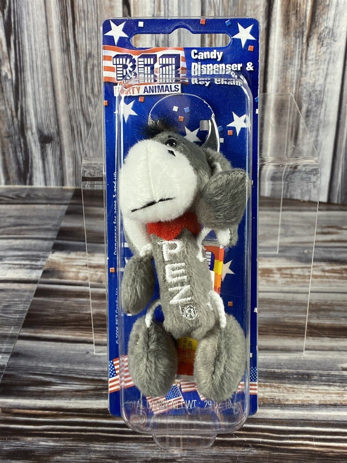Pez Candy Dispenser Keychain - Party Animals - Democrat Donkey - New in Package - $8.79