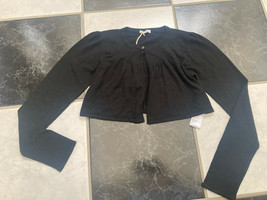 NWT 100% AUTH Gucci Kids Stretch Viscose Black Bolero Sweater Shrug 341075 - £119.03 GBP