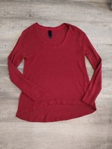 Women&#39;s Knit Burgundy Sweater Size Medium Scoop Neck - $0.98