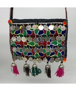 564g,10&quot;x7.75&quot;Turkmen Handbag Purse Crossbody Handmade Silk Coin @Afghan... - £62.93 GBP