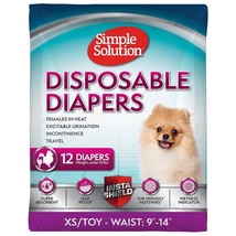 Simple Solution Disposable Diapers White 1ea/XS, 12 pk - £25.28 GBP