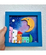 The City under Moon - 3D Picture Media Wooden Artwork, The Art World of ... - $19.70