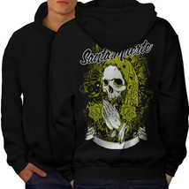 Santa Muerte Skull Sweatshirt Hoody Death Rage Men Hoodie Back - £17.04 GBP