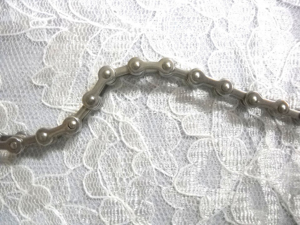 NEW SOLID HEAVY SHINY FINISH EXTREME BIKE CHAIN STAINLESS STEEL LINK 8" BRACELET Item image 2